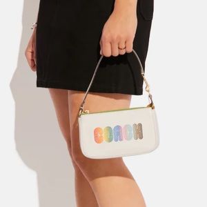 Coach Rainbow Logo Pebbled Leather Bag